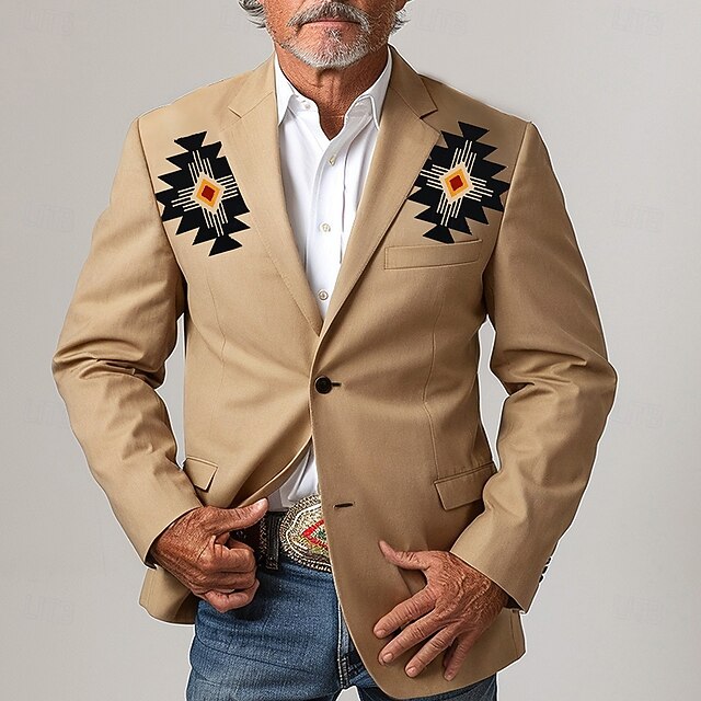 kentucky  derby Men's Graphic Long Sleeve Turndown Vintage Casual Outdoor Daily Buttons 3D Print Multi Pocket4