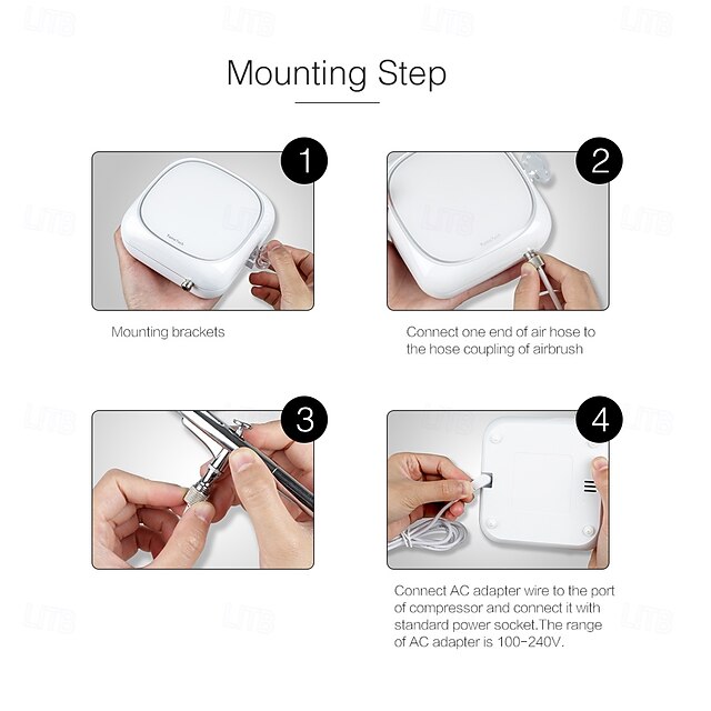 30PSI High Pressure Airbrush Makeup kit for Foundation Body Paint Art