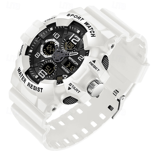  SANDA Hommes Montre Digitale Extérieur Sportif Mode Montre Bracelet Lumineux Chronomètre Fonction réveille Calendrier PUT Suivre