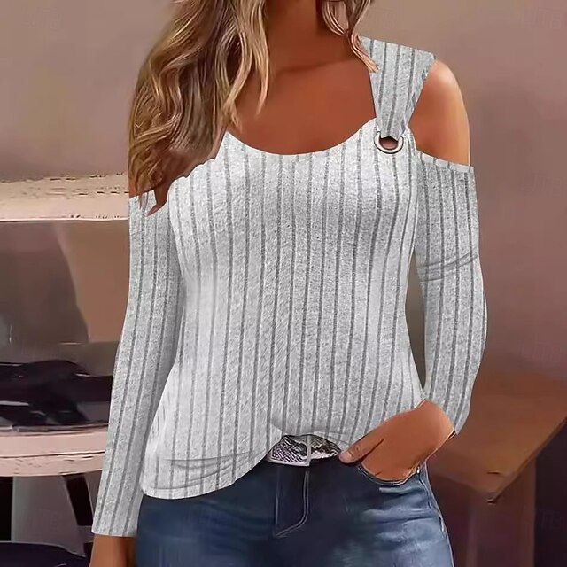 Women's Camisole Tank Top Solid Color Basic Casual Long Sleeve Bishop Sleeve V Neck Regular Tops Work Daily Patchwork Black Pink Gray Fall Winter4