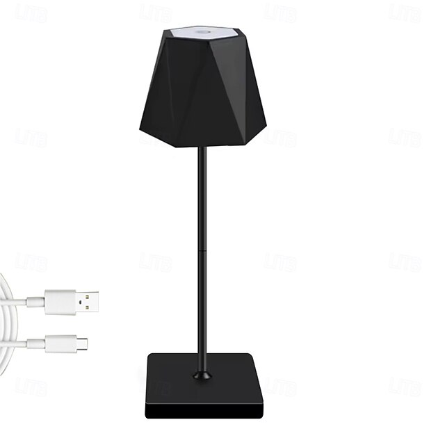  lampe de table à LED rechargeable - lampe de bureau tactile sans fil alimentée par USB pour 3 couleurs lampe tactile mobile lumière LED 1pc
