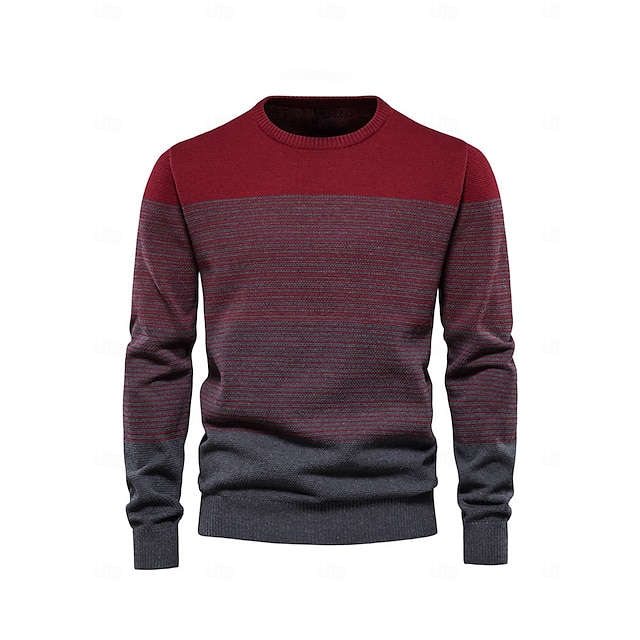  Miesten Neulos Rubiini Oranssi Beesi Pitkähihainen Topit Golfasut Vaatteet Asut Wear Apparel
