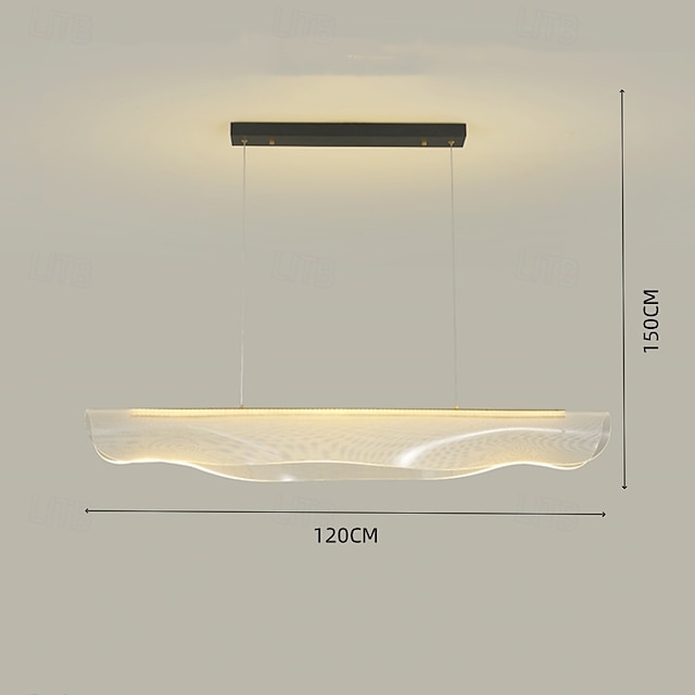  lampadario a soffitto a led nordico per tavolo da pranzo ristorante ufficio reception moderno creativo lampada a sospensione in acrilico illuminazione interna 220-240v 120cm