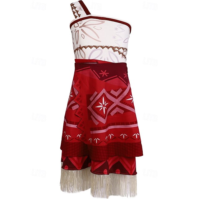 Girls Official Disney Deluxe Moana Hawaiian Polynesian Film Book Day Week Fancy Dress Costume Outfit