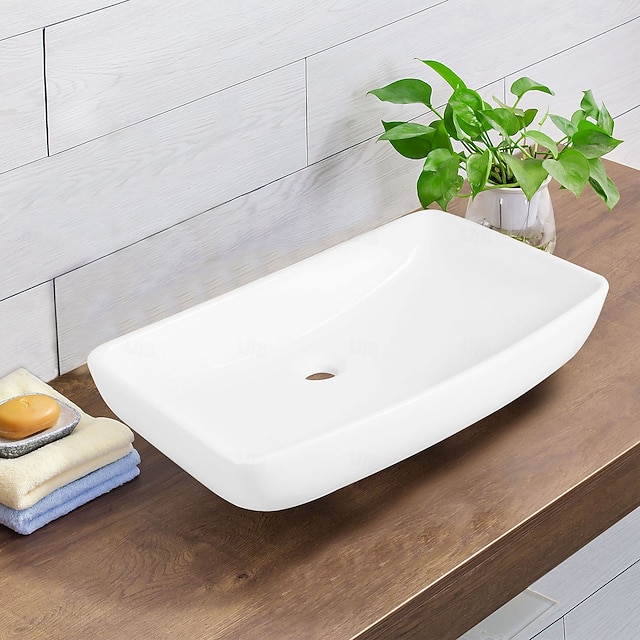  Kylpyhuoneen allas Nykyaikainen - Keramiikka Suorakulma Vessel Sink