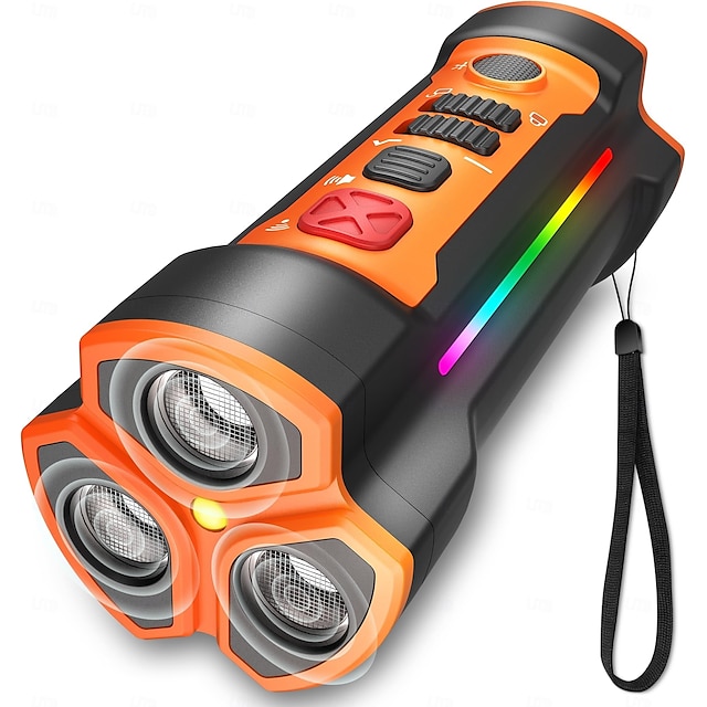  Dresaj câine Detergenții Sonic Bark Lumină LED Cu ultrasunete Detergenții Sonic Bark Câini anti-Scoarță reincarcabila Siguranță ABS + PC Cu ultrasunete Lanternă Pentru animale de companie