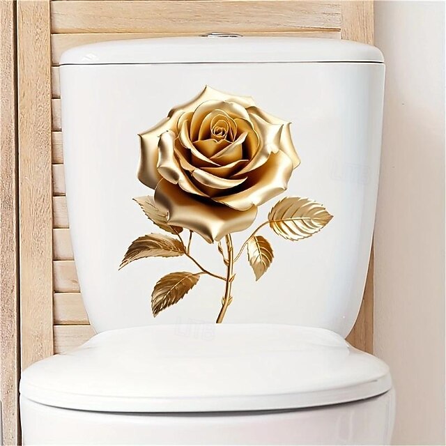 Autocollant De Toilette étanche Pour Siège De Toilette, Fille De Plage Peinte Vue Arriere Salle De Bains Toilettes 82755792