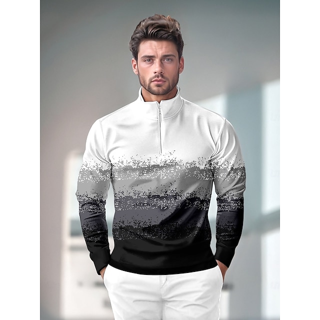  Air Brush Golf Shirt Quarterzip UPF50+