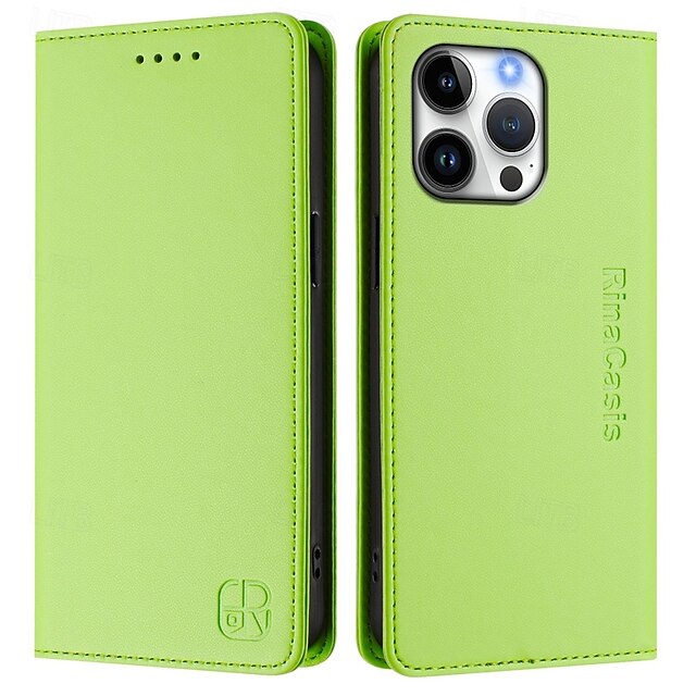  téléphone Coque Pour iPhone 17 Pro Max 17 Air 16 15 14 Pro Max Plus 16e 13 12 11 Pro Max Mini Coque à Rabat avec Support Magnétique Supporte la Charge Sans Fil Rétro TPU faux cuir