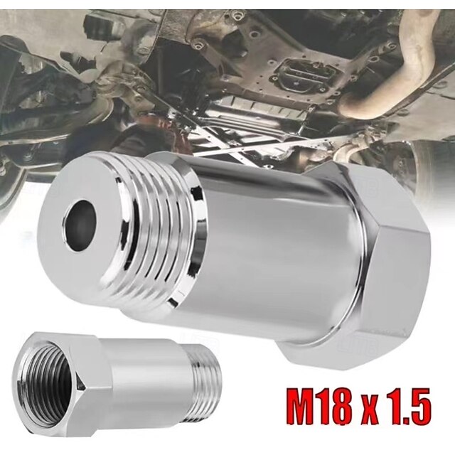  1 stk m18x1.5 oxygen o2 sensor forlænger o2 oxygen sensor spacer bil cel fix check motor lys eliminator adapter konverter