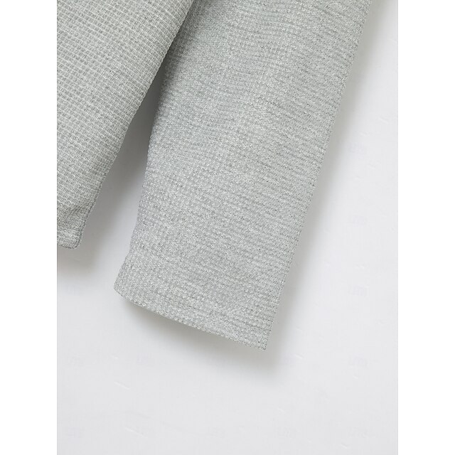 Sweat-shirt Homme Col En V Boutonné - Coupe Oversized, Tricot Gaufré, Manches Longues, Plusieurs Coloris, Automne/hiver - 14