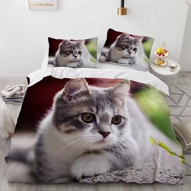  Copertura di piumone personalizzata Set di biancheria da letto 3 pezzi con foto testo Regali personalizzati Set di coperta con 2 federe