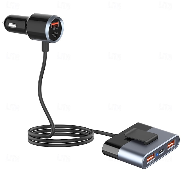  super power 76w multi 5 portas qc 3.0 carregador rápido sc03 adaptador de expansão pd tipo c carregador de carro para celular