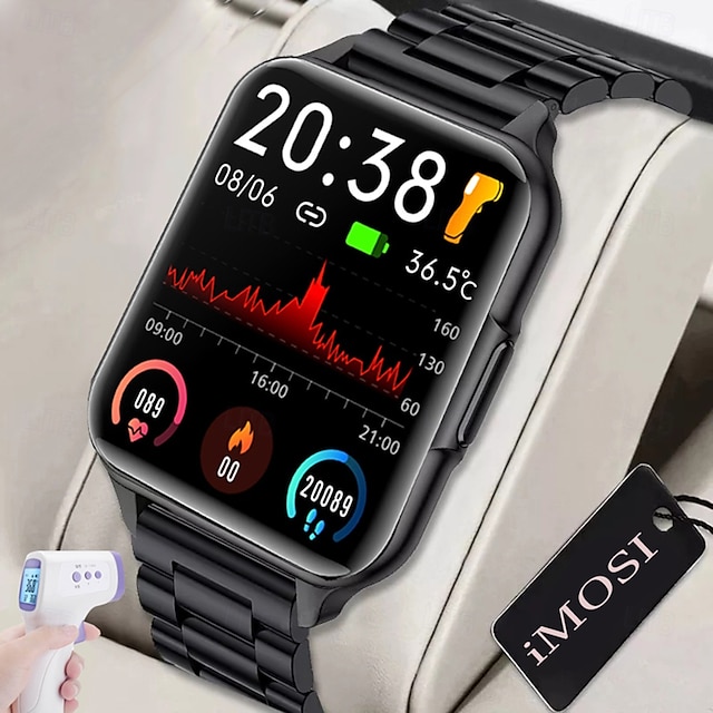  iMosi Q260 Inteligentny zegarek 1.83 in Inteligentny zegarek Bluetooth Monitorowanie temperatury Krokomierz Powiadamianie o połączeniu telefonicznym Kompatybilny z Android iOS Męskie Obsługa