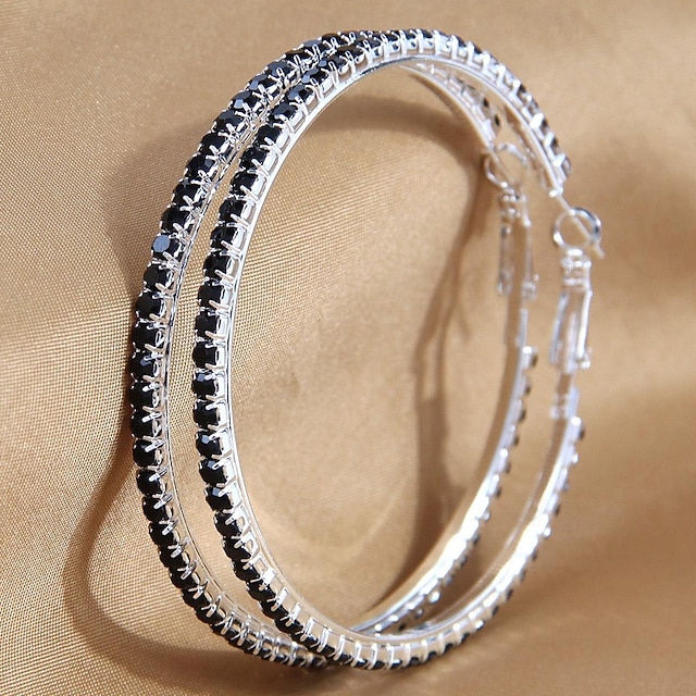  Mujer Pendiente Lujoso Alegría Tropical Elegante Aretes Joyas Negro / Blanco / Azul Para Fiesta