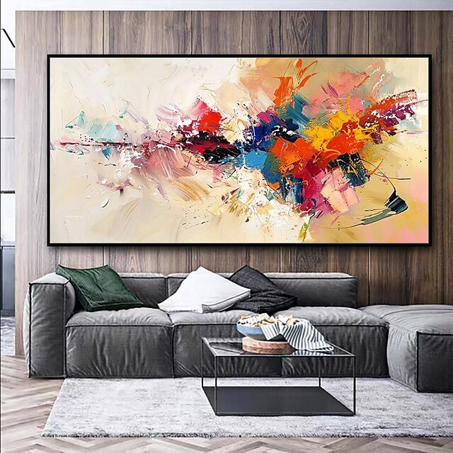  Mintura handgefertigte farbenfrohe abstrakte Ölgemälde auf Leinwand, Wandkunst, Dekoration, modernes Bild für die Inneneinrichtung, gerolltes, rahmenloses, ungedehntes Gemälde