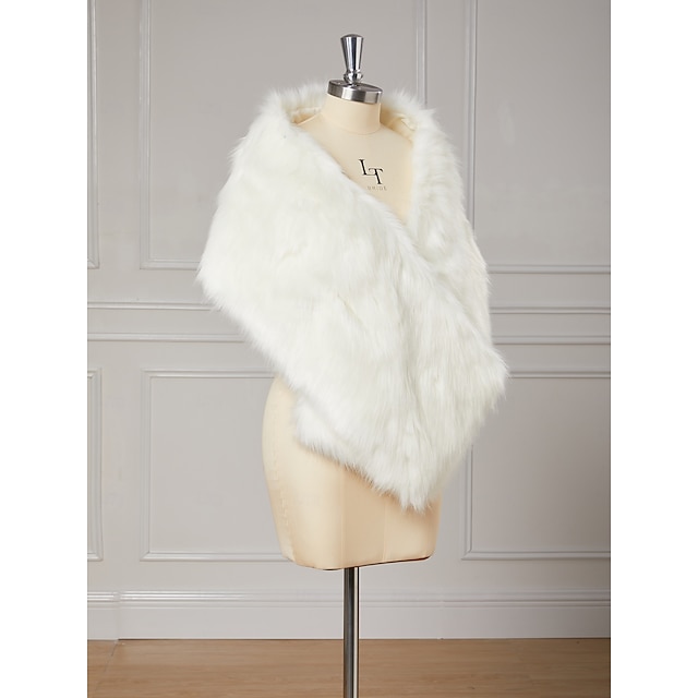  Châles en fausse fourrure sans manches châles en fausse fourrure pour le mariage avec couleur pure pour le mariage automne et hiver