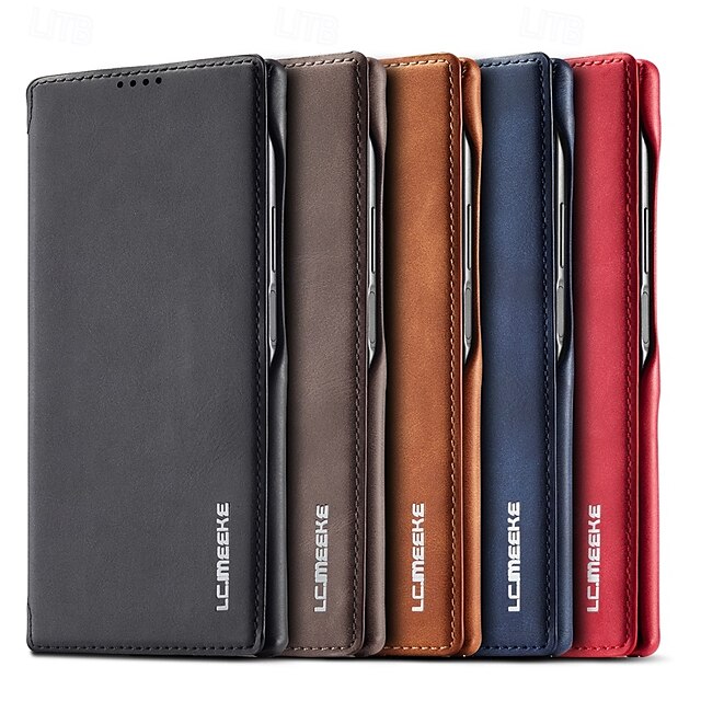  Housse de téléphone pour Samsung Galaxy S24 Ultra S24 Plus S24 S23 S23 Ultra S22 S22 Plus Ultra S21 Ultra S21 FE S21 Coque flip avec emplacement pour carte magnétique antichoc rétro TPU PU cuir