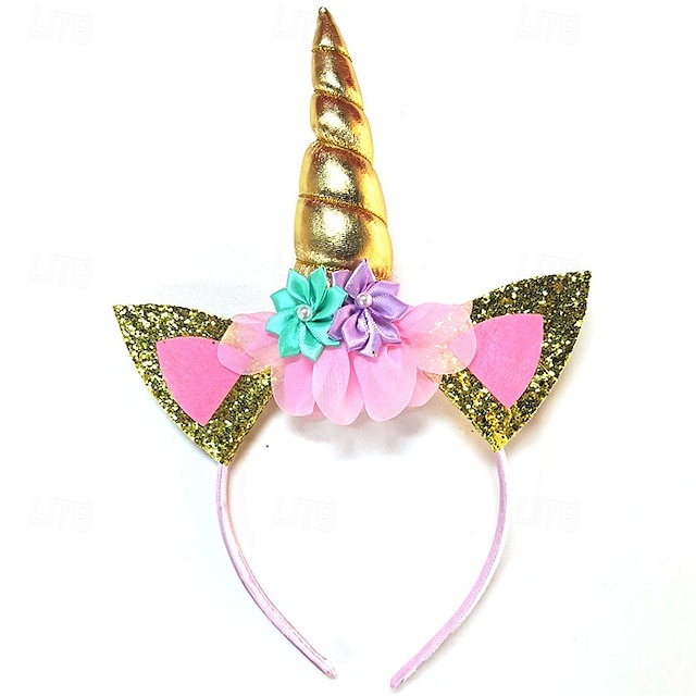  Kids Girls' Hair Accessories Active Sweet Party Birthday Unicorn Silver Gold