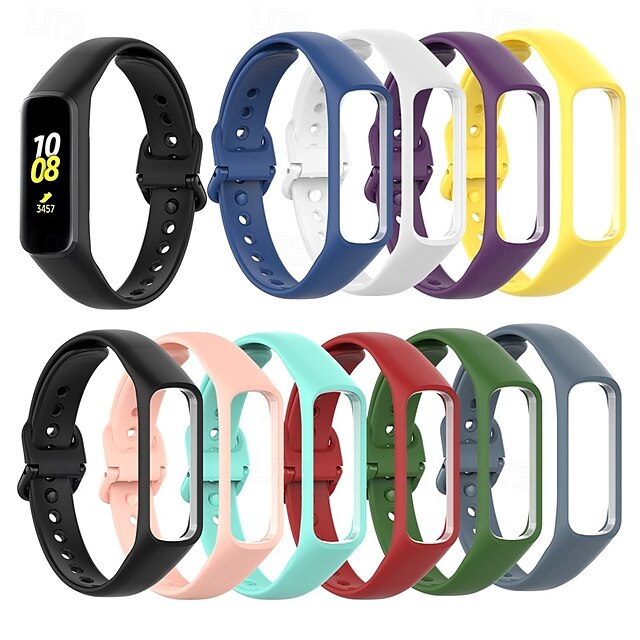  צפו בנד ל Samsung Galaxy Fit E SM-R375 סיליקוןריצה תַחֲלִיף רצועה מתכוונן רצועת ספורט צמיד