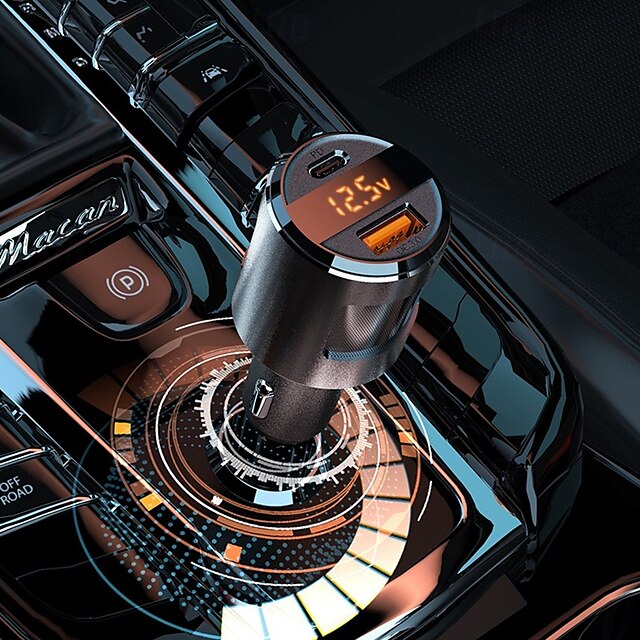  sc01 qc3.0 usbc type-c デュアルポート ミニカーチャージャー 急速充電 FM トランスミッター プレーヤー 3.1a 急速充電 usb チャージャー付き