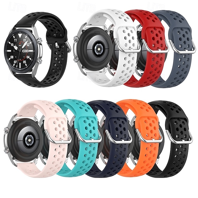  Pásek hodinek pro Samsung Galaxy Watch 3 45mm Silikon Výměna, nahrazení Popruh Nastavitelný Sportovní značka Náramek