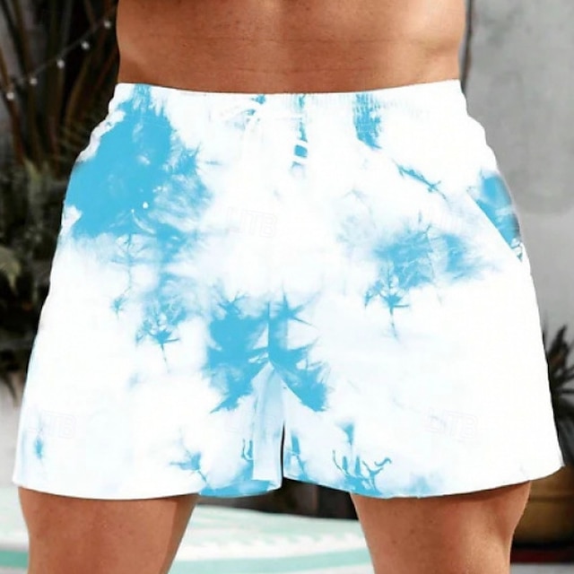  Herren Bademode Surfshorts Badehose Schwimmshorts kurz Surfshorts Badeanzug Kordelzug Mit Taschen Schwimmen Surfen Strand Wassersport Batik Sommer Frühling