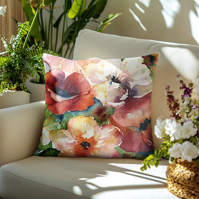 Spring Double Side Cushion Cover 1PC Soft Decorative Square Throw Pillow Cover Cushion Case Pillowcase for Sofa Bedroom Superior Quality Machine Washable 50