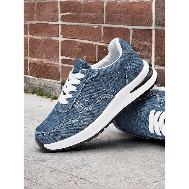  adidasi eleganti de dama din denim cu talpa alba | perfect pentru uzura casual si de zi cu zi
