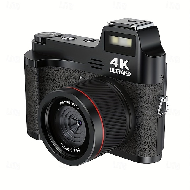  Ψηφιακή κάμερα 4k hd ρετρό αντιολισθητική λαβή 1500mah χρονοδιακόπτης μπαταρίας λιθίου για λήψη φορητού υλικού κοιλιακών για αρχάριες οικογένειες  & ηχητικός συναγερμός ταξιδιού με USB/μπαταρία