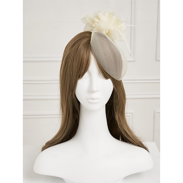 Elegant Tulle Fascinators with Feathers