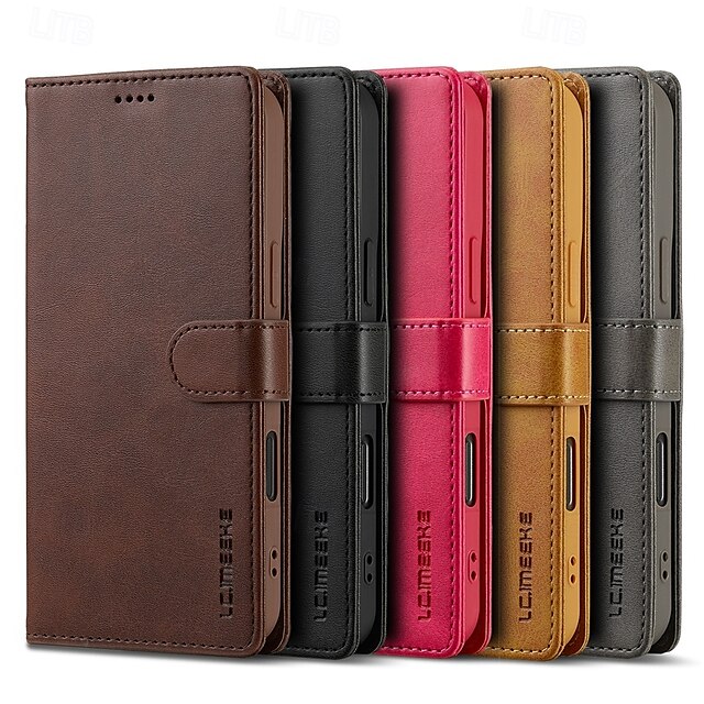  telefono Custodia Per iPhone 16 Pro Max Plus iPhone 15 Pro Max Plus iPhone 14 13 12 11 Pro Max Plus Mini Copertina ribaltabile Con supporto A calamita Slot per schede Retrò TPU pelle sintetica
