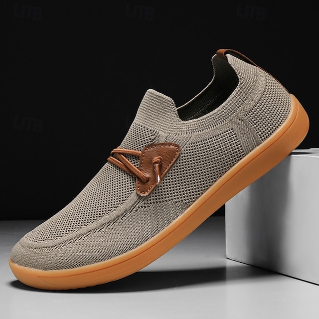  Herren Leichte Barfußschuhe – Atmungsaktive Freizeitsneaker mit Slip-On Design für Gehen, Reisen und Alltag