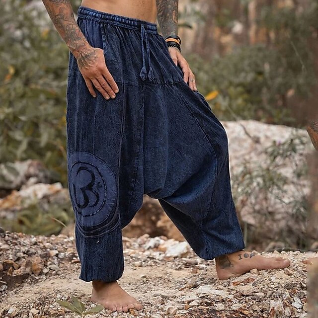 Men's Joggers Trousers Summer Pants Baggy Pants Beach Pants Drawstring