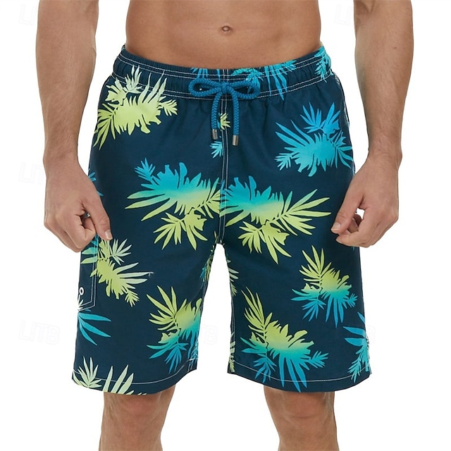  Herre Badeshorts Surf shorts Badedragt Snørelukning Med lommer Svømning Surfing Strand Vandsport Tropisk Trykt Sommer Forår