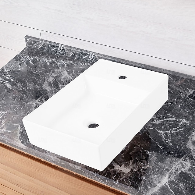  Umywalka łazienkowa Nowoczesny - Ceramika Prostokąt Vessel Sink
