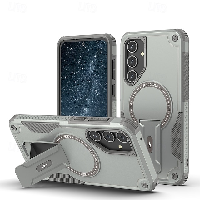  teléfono Funda Para Samsung galaxia S25 S24 Ultra Plus A35 5G Funda Trasera con Soporte Antigolpes Retro ordenador personal