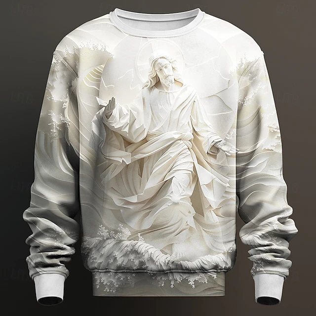 Men's Sweatshirt Sweatshirt Long Sleeve Sweatshirt Crew Neck Artistic Abstract 3D Print Streetwear Crewneck 3D Spring Fall Winter4