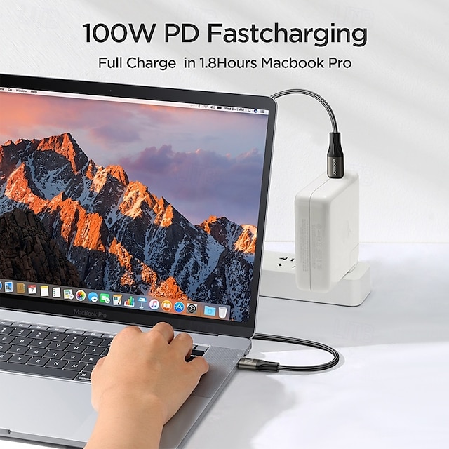  חבילה אחת חדר שמחה כבל USB C 30W 3.9 רגל USB C ל-USB C 3 A הטענה מהירה ניילון קלוע עבור סמסונג שיאומי Huawei אביזר לשיחת טלפון