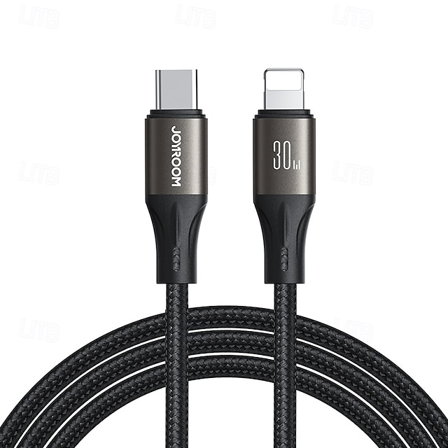  Комната отдыха Кабель молнии 30W 3,9 фута USB C к молнии 3 A Быстрая зарядка нейлон плетеный Прочный Анти-складывание Назначение iPhone Аксессуар для мобильных телефонов