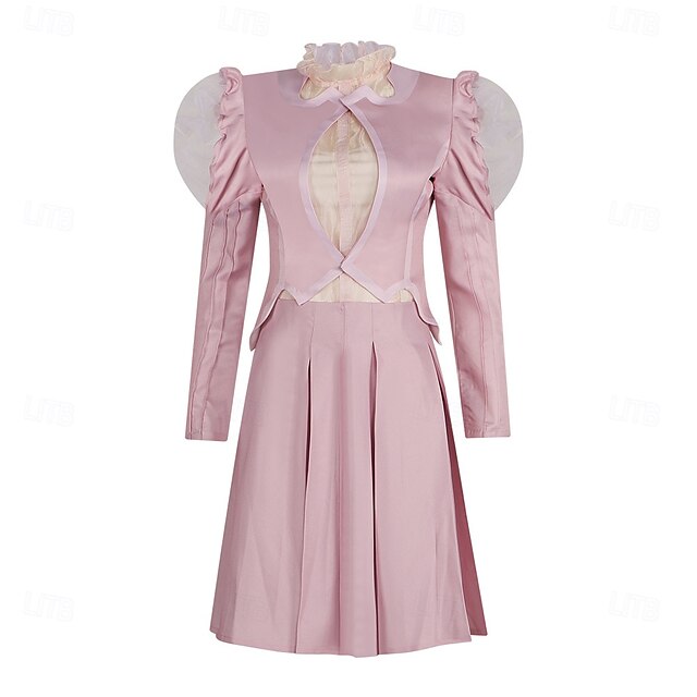  Hexe Fee Glinda Kleid Outfits Kostüm Karnevalskostüm Film- und TV-Themenkostüme Film Cosplay for Damen Erwachsene Halloween Karneval Leistung Party Bühne
