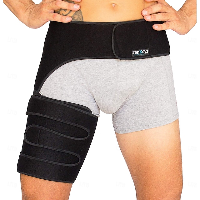  tutore per anca a compressione in rame - fascia inguinale per alleviare il dolore manicotto di compressione per coscia - supporto per artrite del flessore dell'anca per stiramenti muscolari - tutore