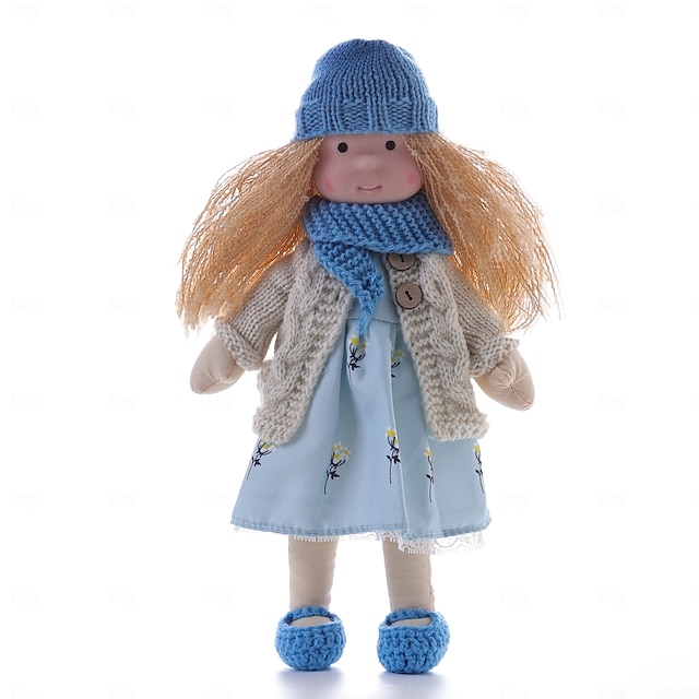  Waldorfpuppe mit Baumwollkörper, Künstlerpuppe, handgefertigte Mini-Anziehpuppe zum Selbermachen (Zubehör Bär nicht im Lieferumfang enthalten) für Weihnachtsgeschenke