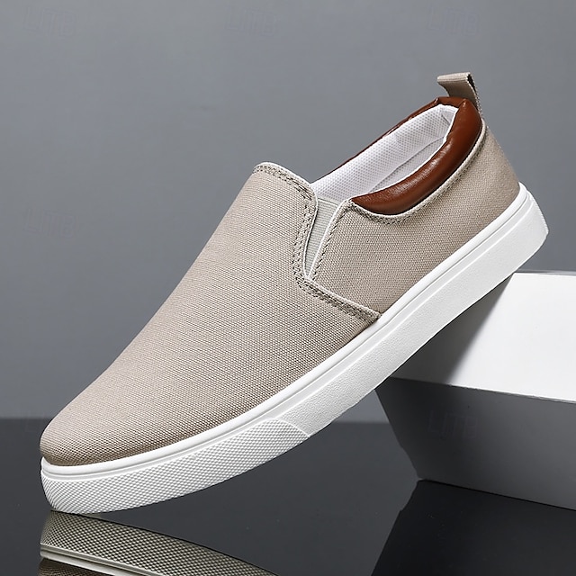  heren casual instappers van canvas – lichtgewicht ademende loafers voor dagelijks gebruik, reizen en buitenactiviteiten