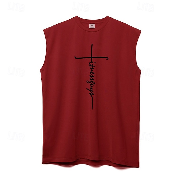  Homme Débardeur Gilet T-shirt sans manches Sans manches Col Rond Été Uni Mode Classique Confortable Rue Occasionnel Sports Noir Blanche Rouge T-shirt haut de gamme pour homme