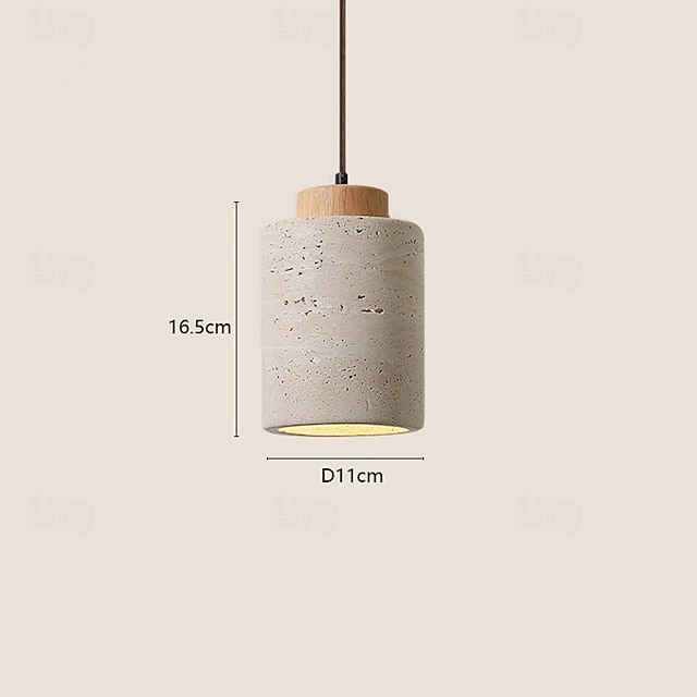  nordic natuursteen hanglamp cilinder klein mid century modern hangend 85-265v