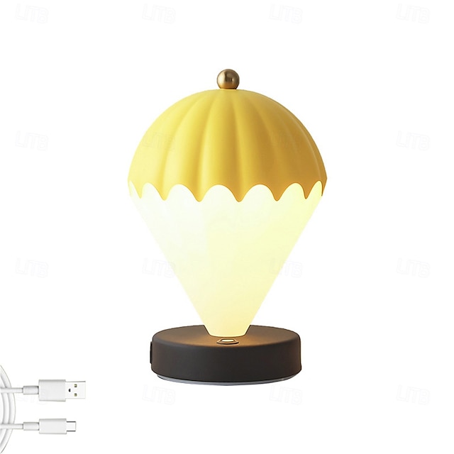 Heißluftballon-Tischlampe – Aufladen über USB, stimmungsvolles Nachtlicht für Zuhause &Café