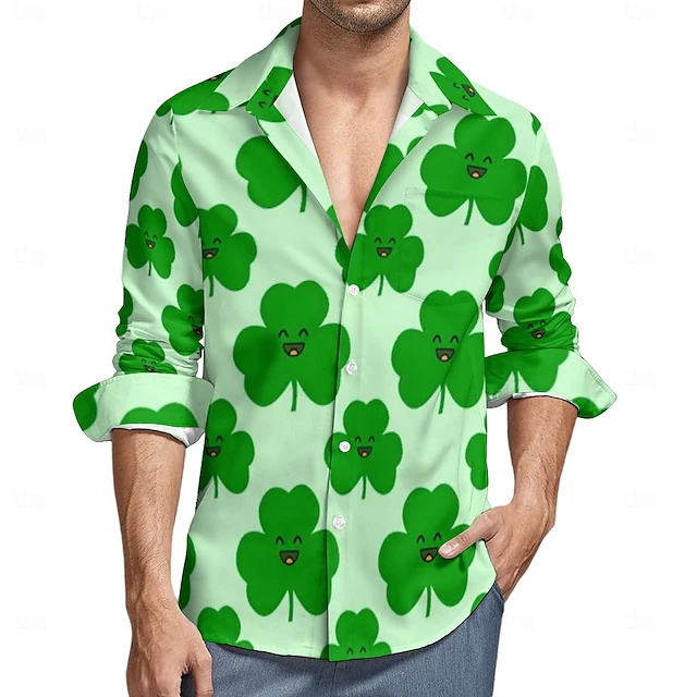 St. Patrick's Day Shamrock Irish Blouse / Shirt Cartoon Manga Anime