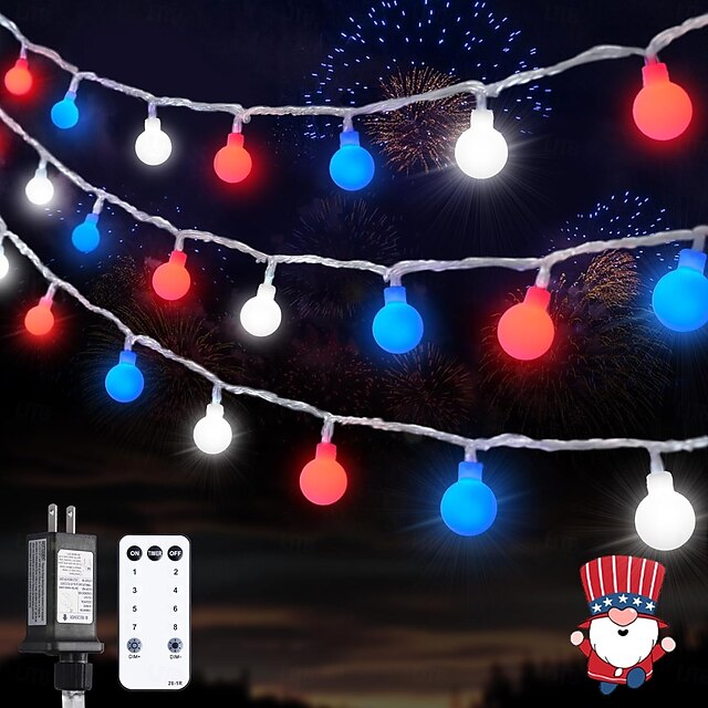  globe rgb string φώτα με τηλεχειριστήριο - 100-800 led φώτα νεράιδων για γιορτές φεστιβάλ 12m/22m/30m/50m/100m