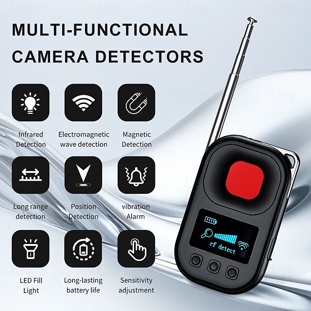  Detector de GPS con posicionamiento anti-espía, detector de escaneo de cámara, detector de pantalla de señal anti-espía